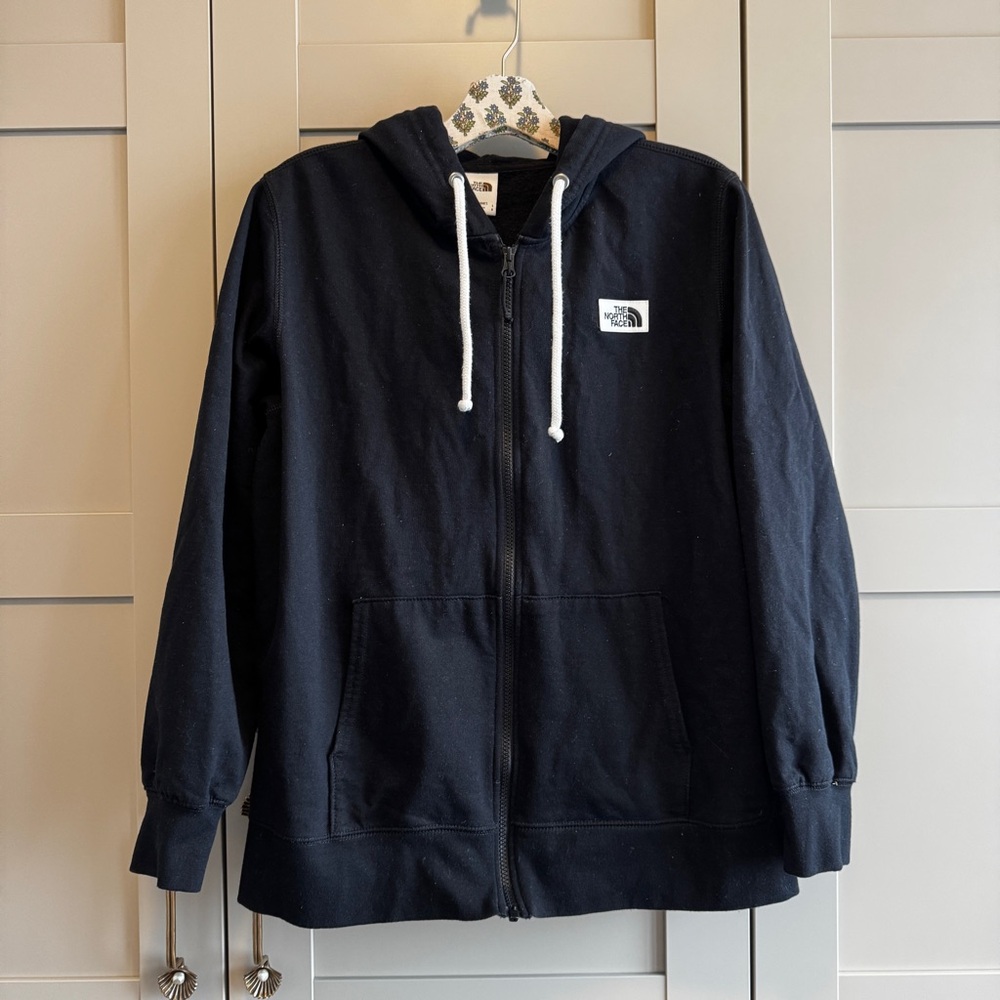 The North Face Women's Heritage Patch Fullzip Hoodie TNF Black Size Large